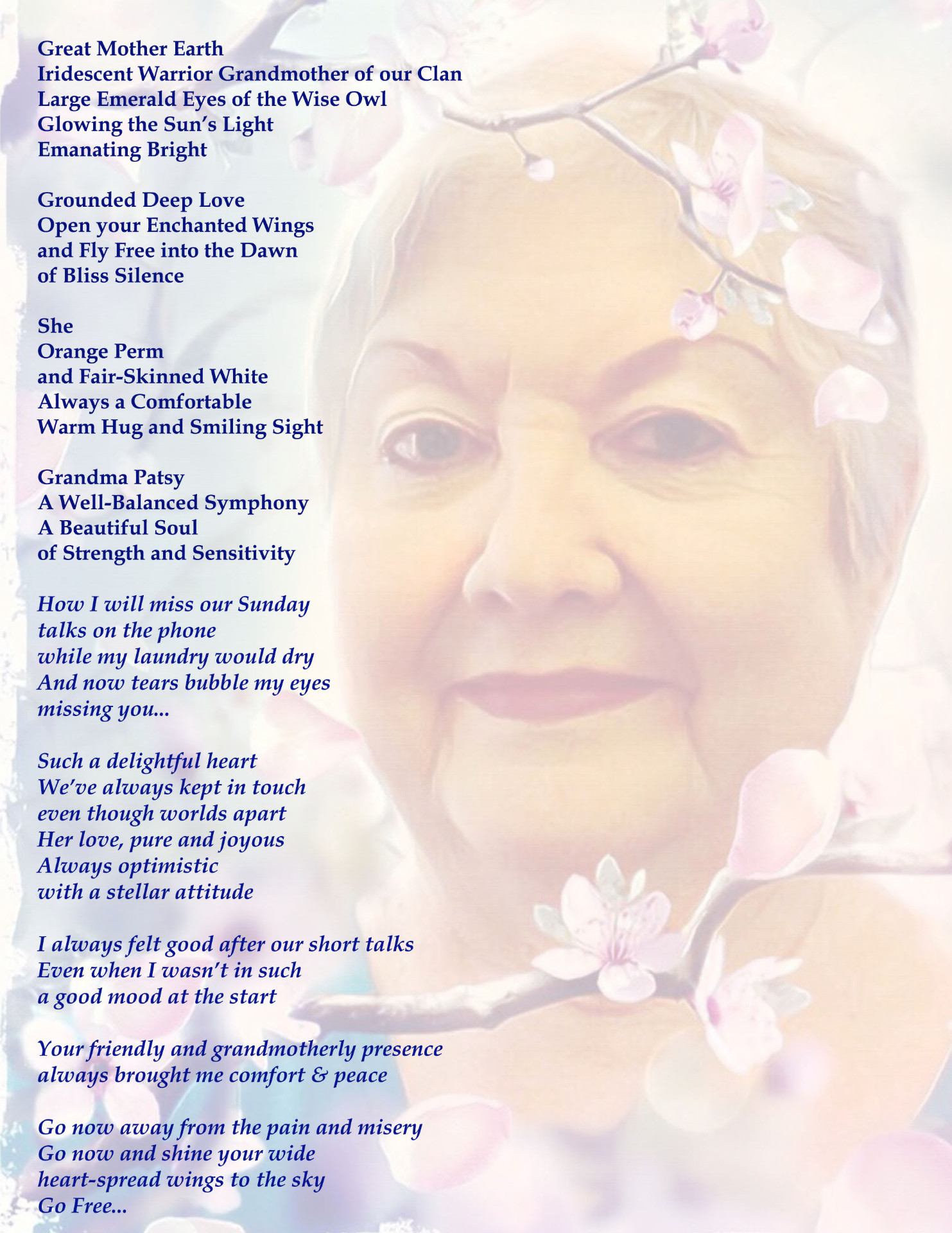 Great Mother Earth poetic tribute portrait